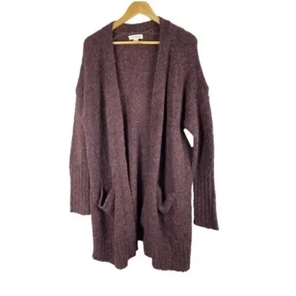 Treasure and Bond Burgundy Wool Alpaca Cardigan Medium - Picture 2 of 7